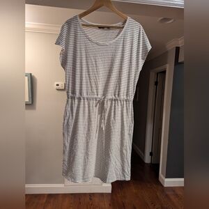 Vera Moda organic cotton striped L T-shirt dress